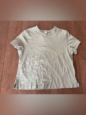 Lululemon Sage Green Classic Crewneck Tee size 2